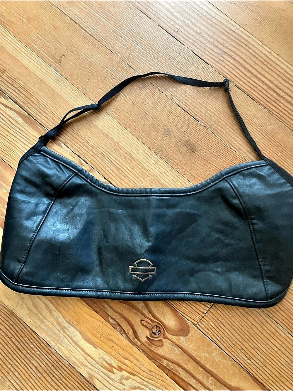Harley-Davidson Black Leather handmade halter one of a kind !